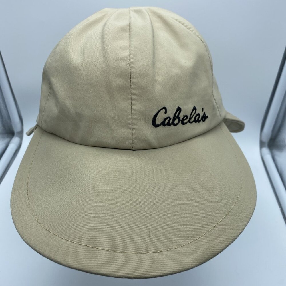 Cabelas Wide Brimmed  Gore-tex Fishing Small Sun Hat Tan Vintage 1987
